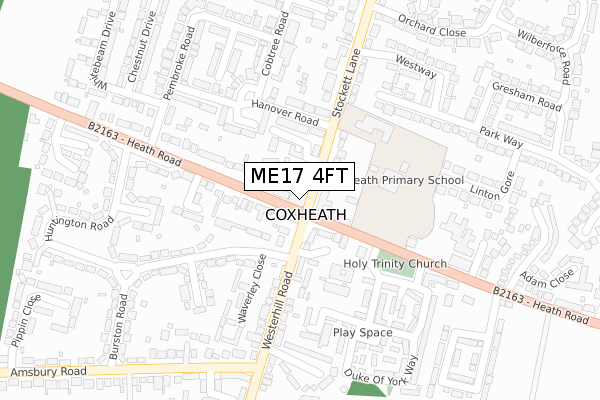 ME17 4FT map - large scale - OS Open Zoomstack (Ordnance Survey)