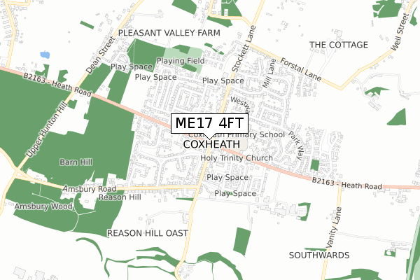 ME17 4FT map - small scale - OS Open Zoomstack (Ordnance Survey)