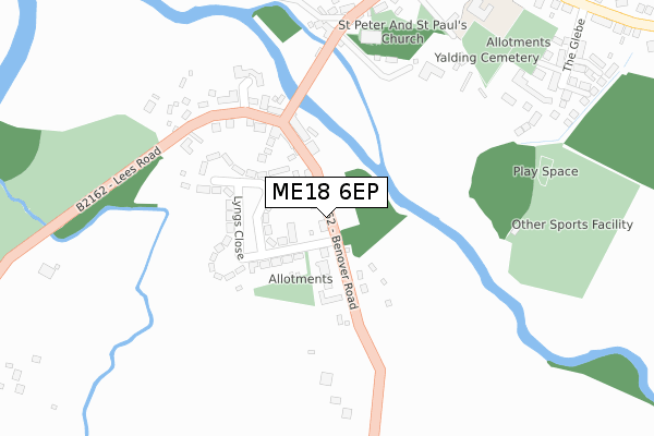 ME18 6EP map - large scale - OS Open Zoomstack (Ordnance Survey)