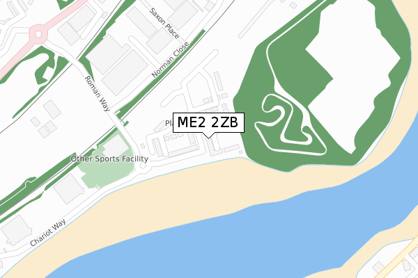 ME2 2ZB map - large scale - OS Open Zoomstack (Ordnance Survey)