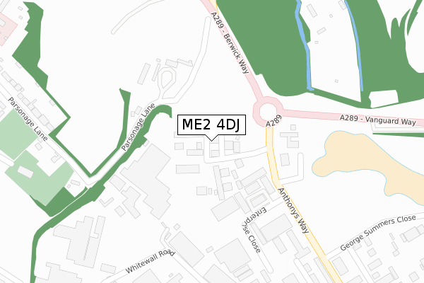 ME2 4DJ map - large scale - OS Open Zoomstack (Ordnance Survey)