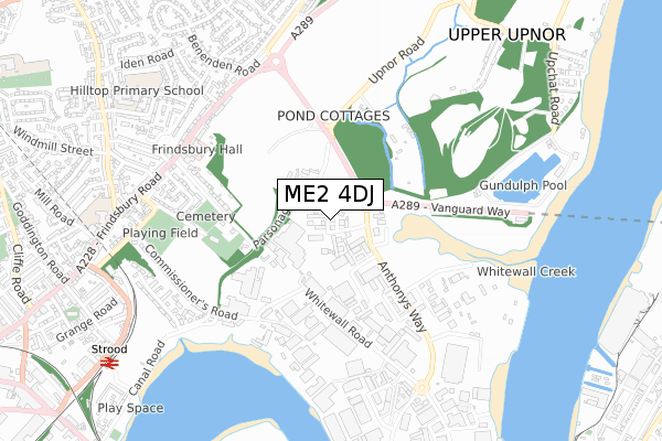 ME2 4DJ map - small scale - OS Open Zoomstack (Ordnance Survey)