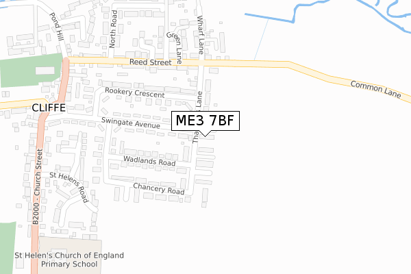 ME3 7BF map - large scale - OS Open Zoomstack (Ordnance Survey)