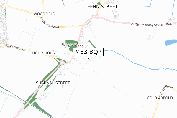 ME3 8QP map - small scale - OS Open Zoomstack (Ordnance Survey)