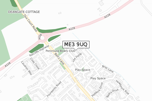 ME3 9UQ map - large scale - OS Open Zoomstack (Ordnance Survey)