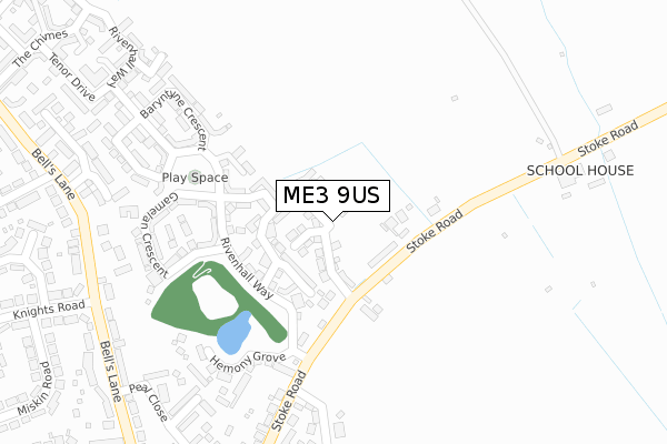 ME3 9US map - large scale - OS Open Zoomstack (Ordnance Survey)