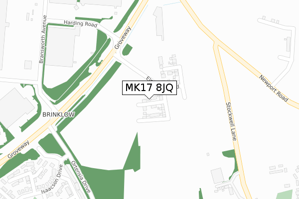 MK17 8JQ map - large scale - OS Open Zoomstack (Ordnance Survey)