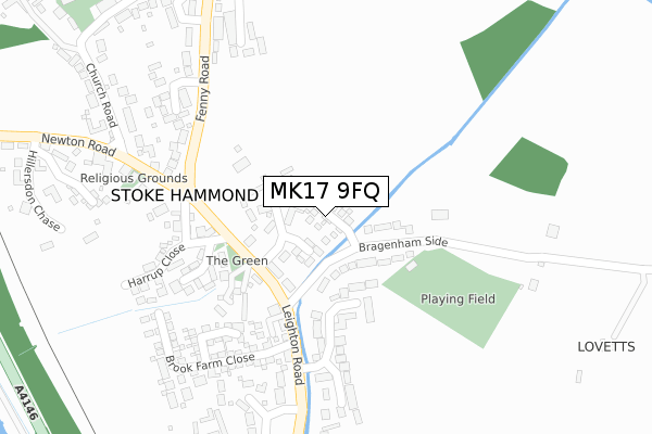 MK17 9FQ map - large scale - OS Open Zoomstack (Ordnance Survey)