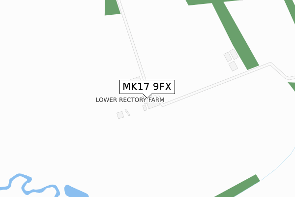 MK17 9FX map - large scale - OS Open Zoomstack (Ordnance Survey)