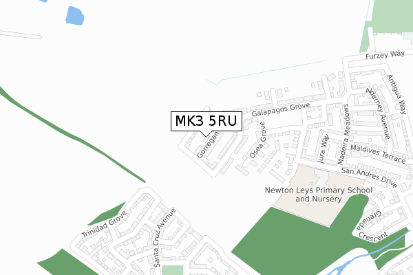 MK3 5RU map - large scale - OS Open Zoomstack (Ordnance Survey)