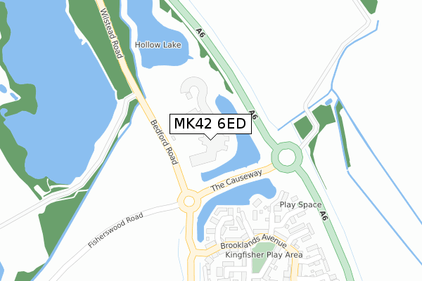 MK42 6ED map - large scale - OS Open Zoomstack (Ordnance Survey)