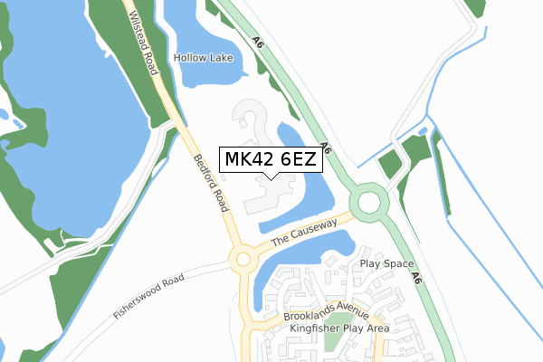 MK42 6EZ map - large scale - OS Open Zoomstack (Ordnance Survey)