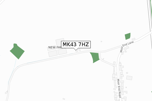 MK43 7HZ map - large scale - OS Open Zoomstack (Ordnance Survey)