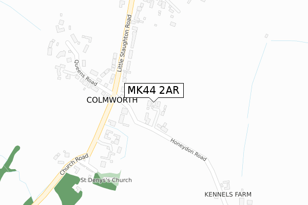 MK44 2AR map - large scale - OS Open Zoomstack (Ordnance Survey)