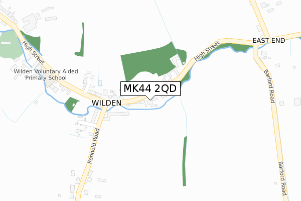 MK44 2QD map - large scale - OS Open Zoomstack (Ordnance Survey)