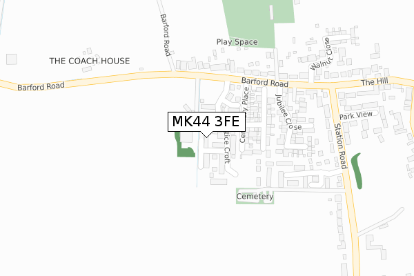 MK44 3FE map - large scale - OS Open Zoomstack (Ordnance Survey)