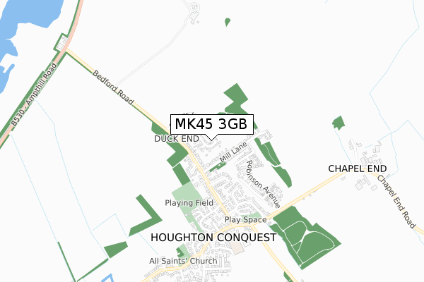 MK45 3GB map - small scale - OS Open Zoomstack (Ordnance Survey)