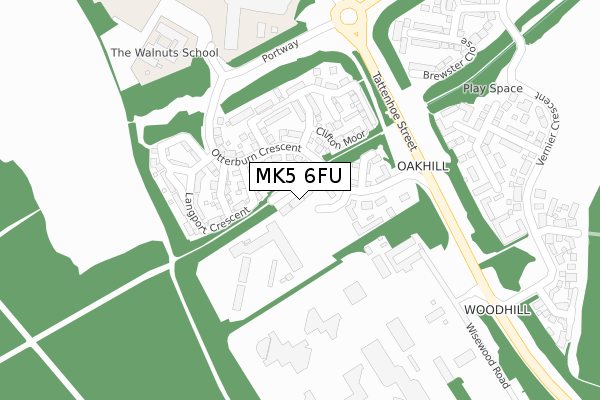 MK5 6FU map - large scale - OS Open Zoomstack (Ordnance Survey)