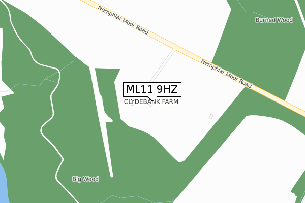 ML11 9HZ map - large scale - OS Open Zoomstack (Ordnance Survey)