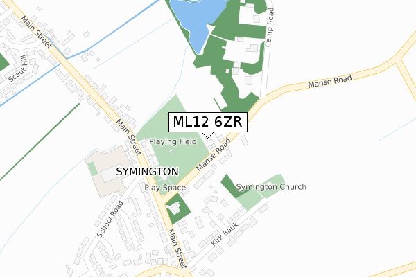 ML12 6ZR map - large scale - OS Open Zoomstack (Ordnance Survey)