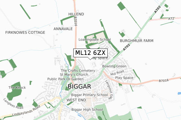 ML12 6ZX map - small scale - OS Open Zoomstack (Ordnance Survey)