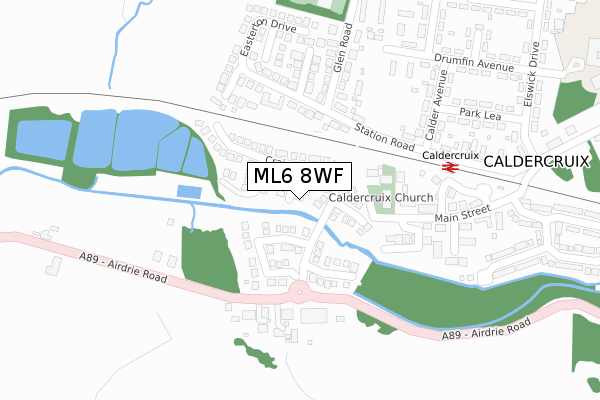 ML6 8WF map - large scale - OS Open Zoomstack (Ordnance Survey)