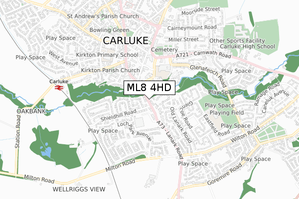 ML8 4HD map - small scale - OS Open Zoomstack (Ordnance Survey)