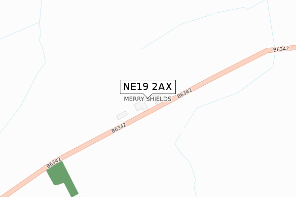 NE19 2AX map - large scale - OS Open Zoomstack (Ordnance Survey)