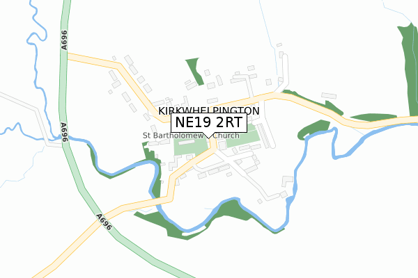 NE19 2RT map - large scale - OS Open Zoomstack (Ordnance Survey)