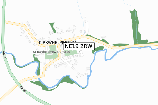 NE19 2RW map - large scale - OS Open Zoomstack (Ordnance Survey)