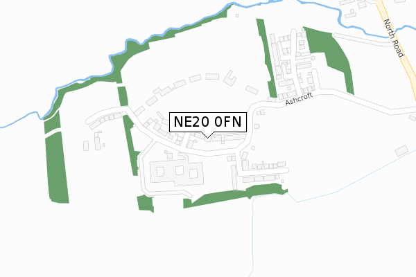 NE20 0FN map - large scale - OS Open Zoomstack (Ordnance Survey)