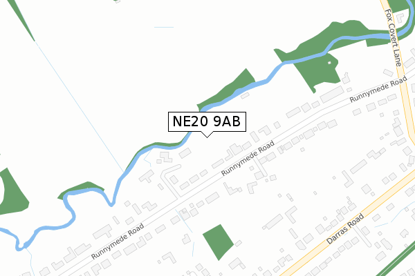 NE20 9AB map - large scale - OS Open Zoomstack (Ordnance Survey)