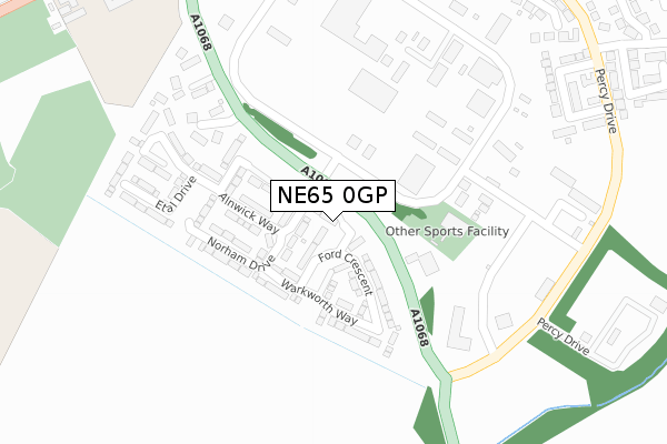 NE65 0GP map - large scale - OS Open Zoomstack (Ordnance Survey)