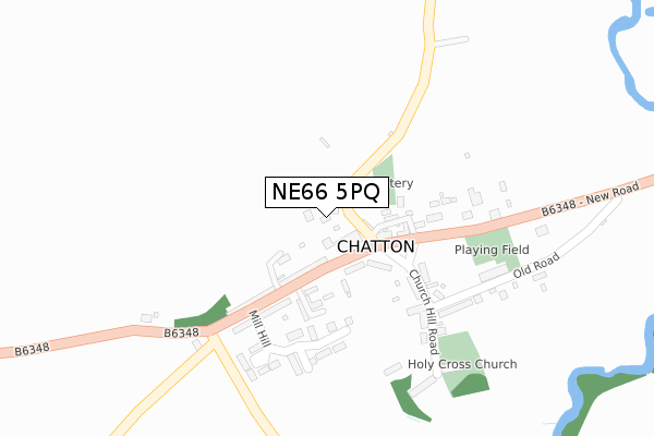 NE66 5PQ map - large scale - OS Open Zoomstack (Ordnance Survey)