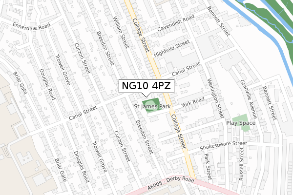 NG10 4PZ map - large scale - OS Open Zoomstack (Ordnance Survey)