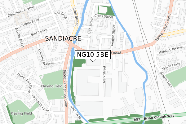 NG10 5BE map - large scale - OS Open Zoomstack (Ordnance Survey)