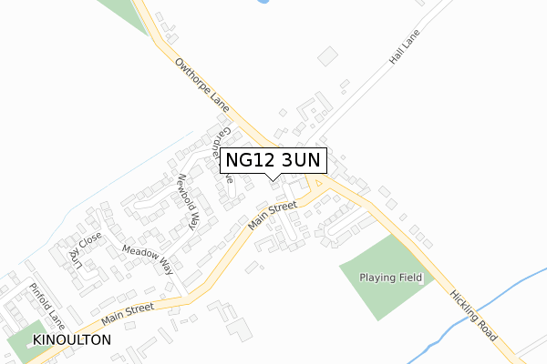 NG12 3UN map - large scale - OS Open Zoomstack (Ordnance Survey)