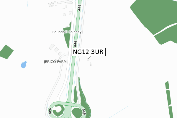 NG12 3UR map - large scale - OS Open Zoomstack (Ordnance Survey)