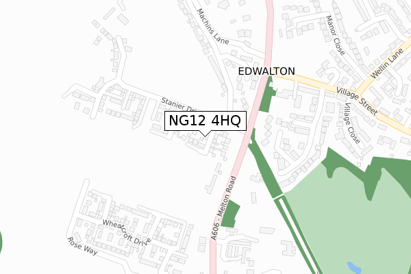 NG12 4HQ map - large scale - OS Open Zoomstack (Ordnance Survey)
