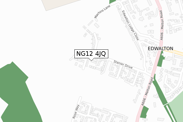 NG12 4JQ map - large scale - OS Open Zoomstack (Ordnance Survey)