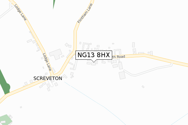 NG13 8HX map - large scale - OS Open Zoomstack (Ordnance Survey)