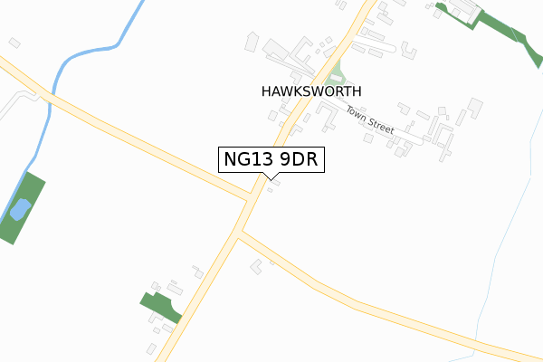 NG13 9DR map - large scale - OS Open Zoomstack (Ordnance Survey)