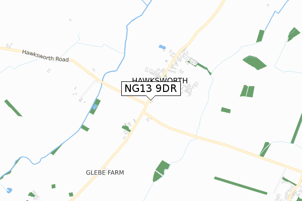 NG13 9DR map - small scale - OS Open Zoomstack (Ordnance Survey)