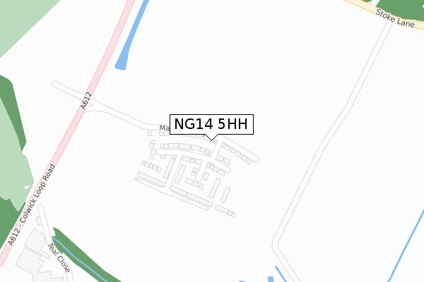 NG14 5HH map - large scale - OS Open Zoomstack (Ordnance Survey)