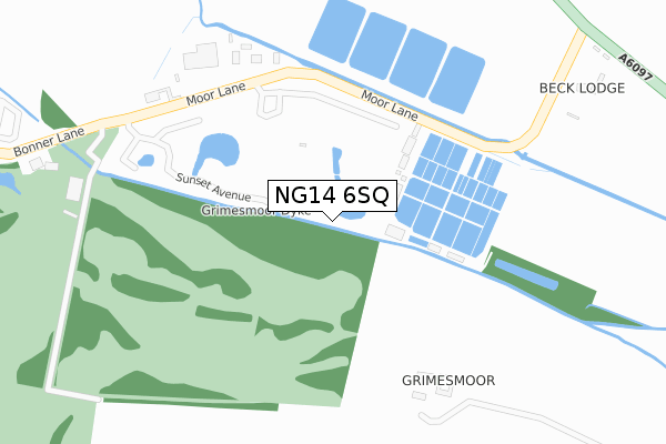 NG14 6SQ map - large scale - OS Open Zoomstack (Ordnance Survey)