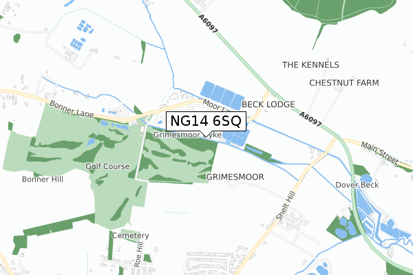 NG14 6SQ map - small scale - OS Open Zoomstack (Ordnance Survey)