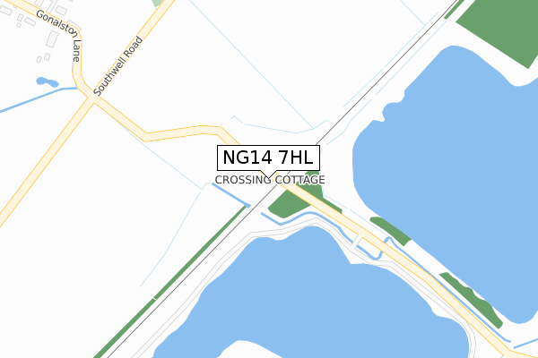 NG14 7HL map - large scale - OS Open Zoomstack (Ordnance Survey)