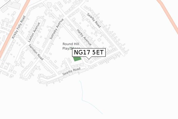 NG17 5ET map - large scale - OS Open Zoomstack (Ordnance Survey)