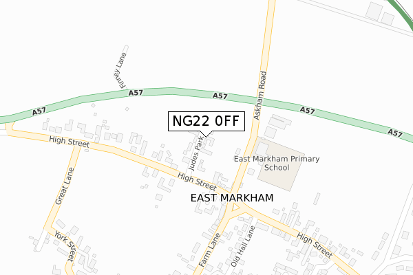 NG22 0FF map - large scale - OS Open Zoomstack (Ordnance Survey)