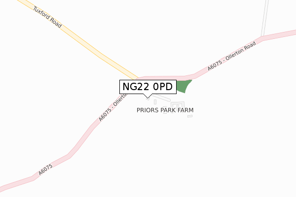 NG22 0PD map - large scale - OS Open Zoomstack (Ordnance Survey)